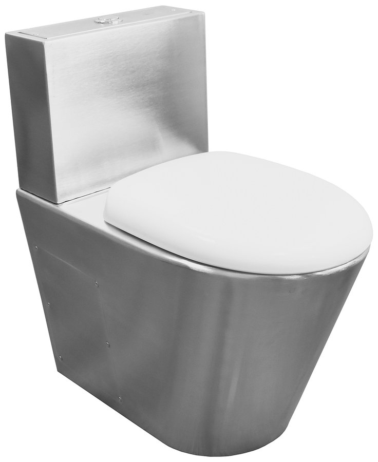 WC kombi mísa s nádržkou včetně splachovacího mechanismu a WC sedátka 370x680x620 mm, nerez mat 13016.S