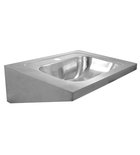 Photo: Wall-hung washbasin 610x210x460 mm, brushed stainless steel