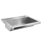 Photo: Hanging washing trough 600x130x500 mm, brushed stainless steel