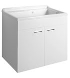 Photo: Plastic sink with cabinet 80x50 cm, including siphon