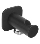 Photo: Shower holder, fixed, with shower connection, black matt