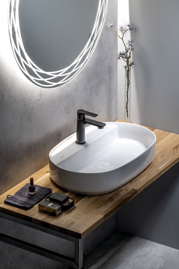 Isvea INFINITY OVAL keramické umyvadlo na desku, 60x40cm, bílá 10NF65060