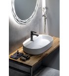 Photo: INFINITY OVAL Countertop Washbasin, 60x40cm, white matt