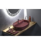 Photo: INFINITY OVAL keramické umývadlo na dosku, 60x40cm, matná Maroon Red