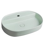 Photo: INFINITY OVAL keramické umývadlo na dosku, 60x40cm, zelena mint