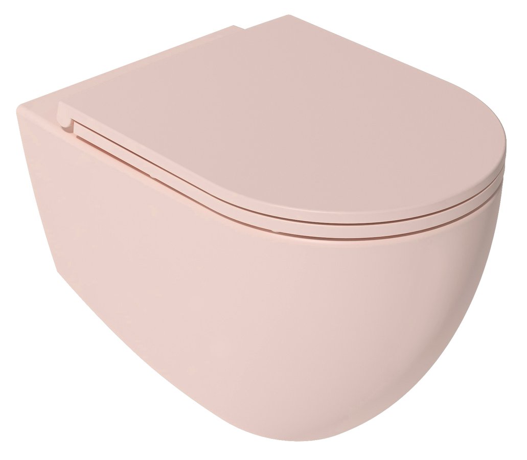 Isvea INFINITY WC sedátko, SLIM, Soft Close, Easy Take, růžová Salmon 40KF0541I-S