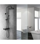 Photo: FARRAO shower panel with mixer and filling tap, black matt