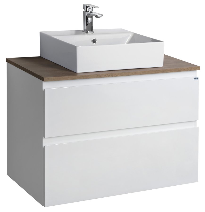 ALTAIR sestava koupelnového nábytku, š. 87,1 cm, bílá/dub emporio AI290-01