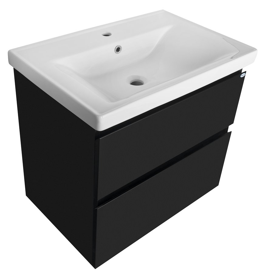 Aqualine ALTAIR umyvadlová skříňka 67x60x45cm, černá mat AI670