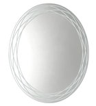 Photo: RINGO okrúhle LED podsvietené zrkadlo so vzorom, ø 80cm, fólia anti-fog, 2700°K