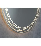 Photo: RINGO runder LED-hinterleuchteter Spiegel mit Muster, ø 80cm, Antibeschlagfolie, 2700°K
