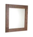 Photo: BRAND Mirror in wooden frame 800x800mm, stained spruce