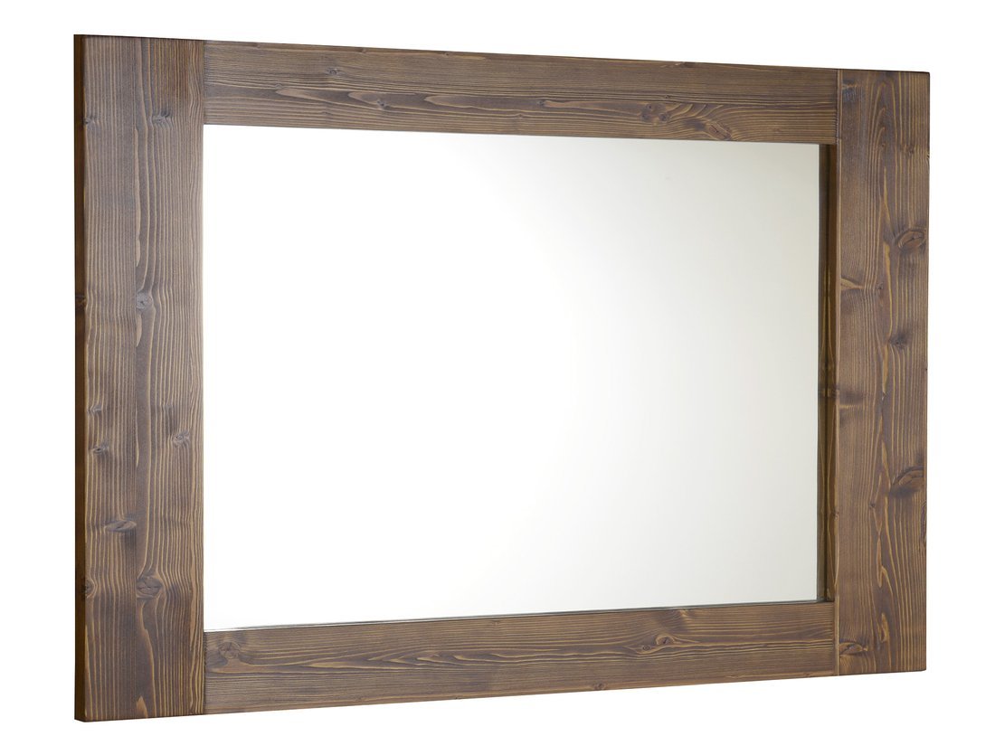 BRAND zrcadlo v dřevěném rámu 1000x800mm, mořený smrk BA056S
