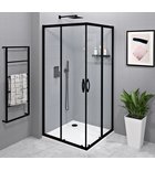 Photo: SIGMA SIMPLY BLACK Shower Enclosure, square, 1000x1000 mm, Corner Entrance, clear glass