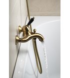 Photo: KIRKÉ BLACK Wannenarmatur, schwarzer Hebel, bronze