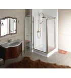 Photo: ANTIQUE Shower Door 800mm, left, clear glass, bronze, light shade