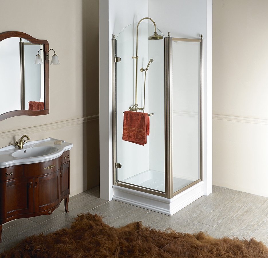 Gelco ANTIQUE boční stěna 800mm, ČIRÉ sklo, bronz, světlý odstín GQ5680CL