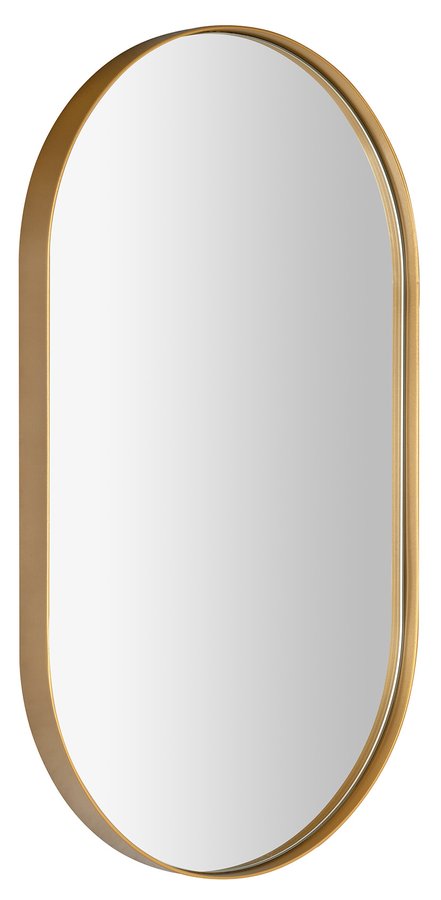 PUNO oválné zrcadlo v rámu 40x70cm, zlato mat ORT470