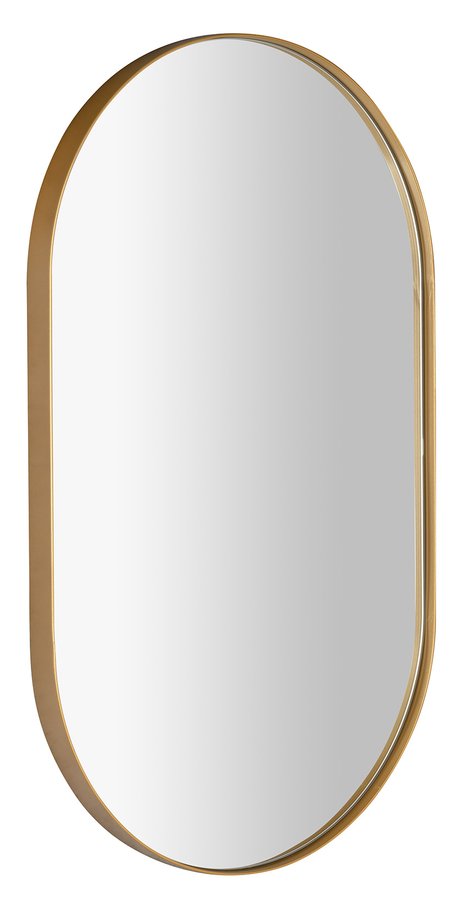 PUNO oválné zrcadlo v rámu 50x85cm, zlato mat