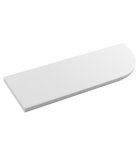 Photo: ABELINE Rockstone Corner Shelf 300x100mm, rounded corner, white matt