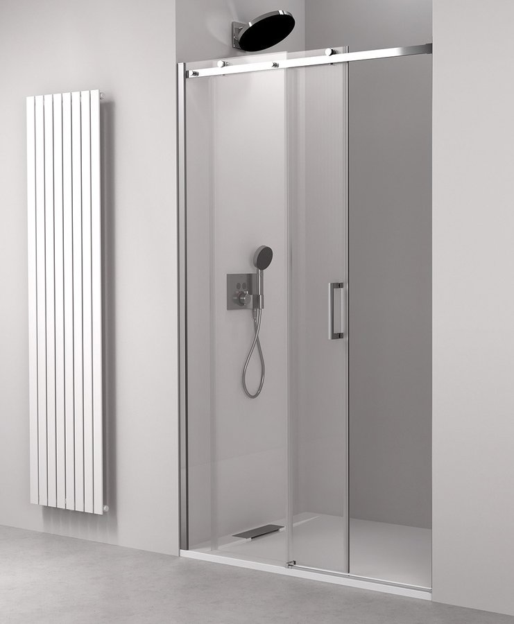 Polysan THRON ROUND sprchové dveře 1300 mm, kulaté pojezdy, čiré sklo TL5013-5005