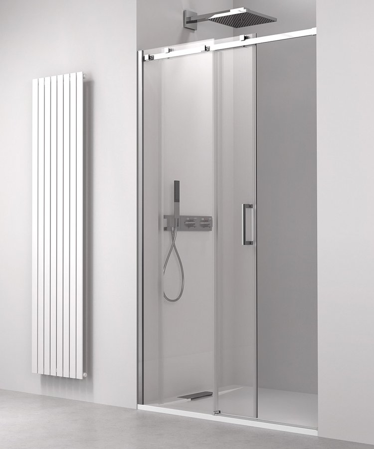 Polysan THRON SQUARE sprchové dveře 1300 mm, hranaté pojezdy, čiré sklo TL5013-5002