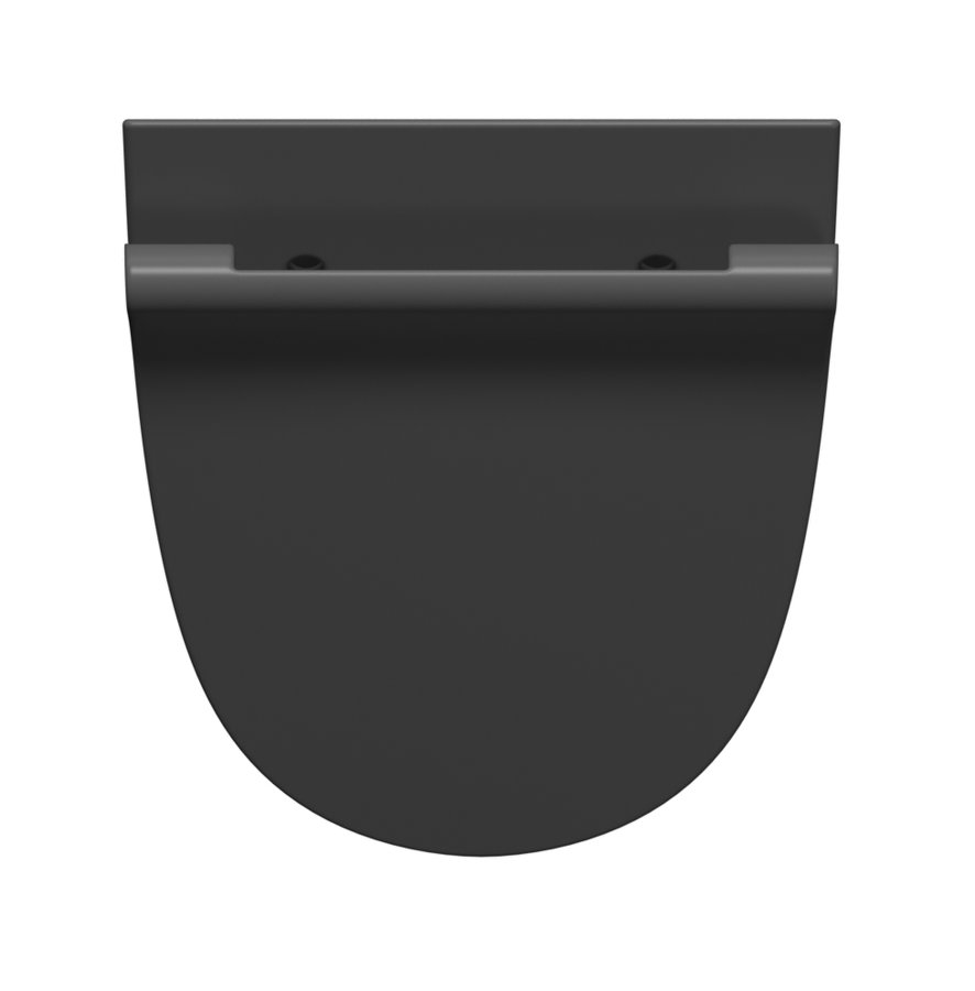 GSI COMMUNITY urinál se zakrytým přívodem vody s otvory pro víko 31x54,5cm, černá mat 769626