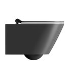 Photo: KUBE X závesná WC misa, Swirlflush, 36x55cm, čierna dual-mat