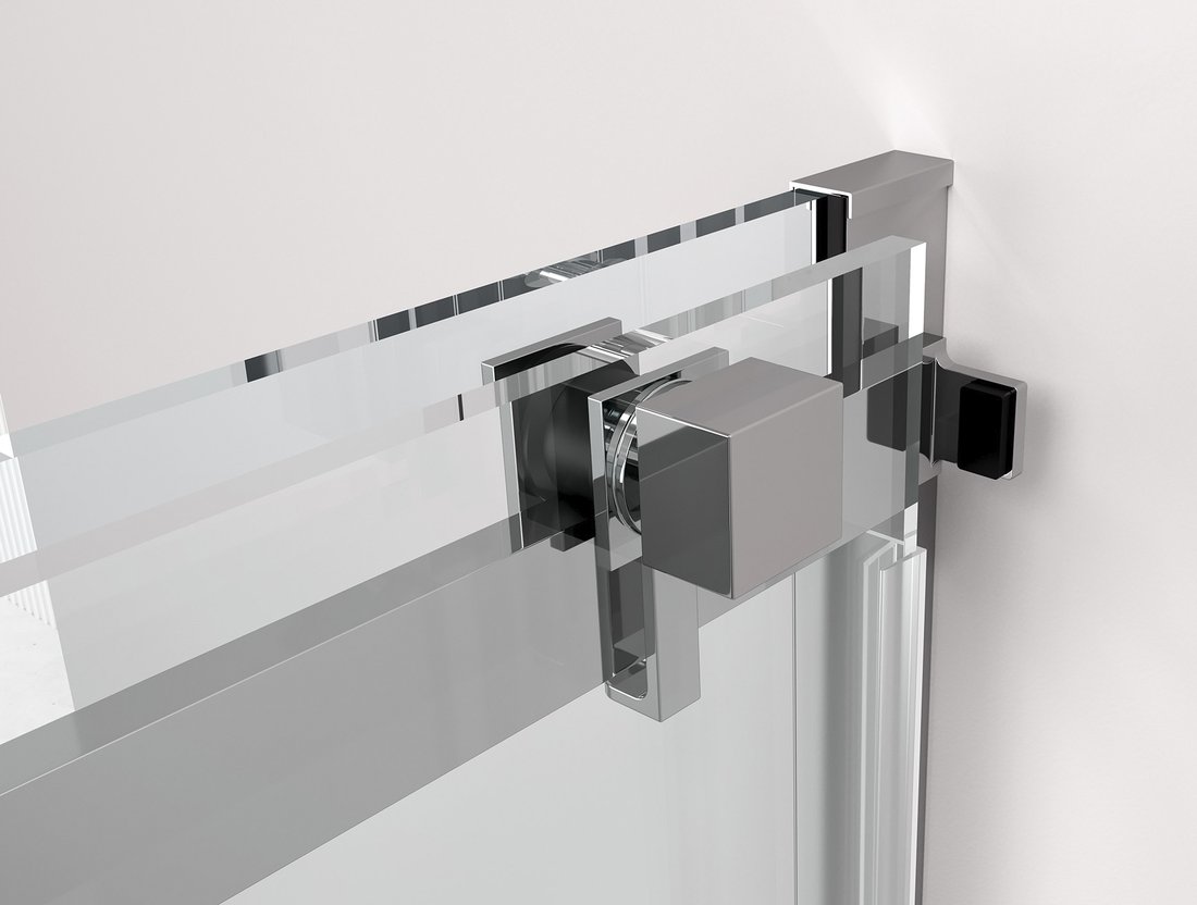 Polysan THRON SQUARE sprchové dveře 1500 mm, hranaté pojezdy, čiré sklo TL5015-5002