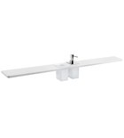 Photo: ABELINE Rockstone Shelf, 1 Glass + 1 Soap Dispenser/chrome, 1000mm, white matt