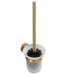 Photo: X-ROUND GOLD wall-hung toilet brush, frosted glass, gold matt