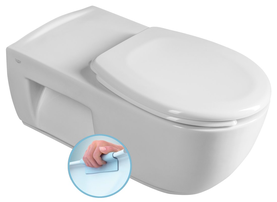 HANDICAP závěsná WC mísa prodloužená, Rimless, 37x70 cm, bílá TU1206