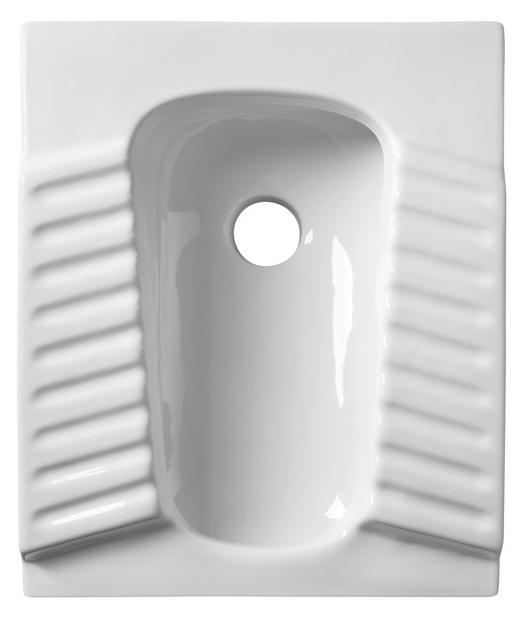 Aqualine AGADI turecké WC nášlapné, 50x61,5cm, bílá TU0586