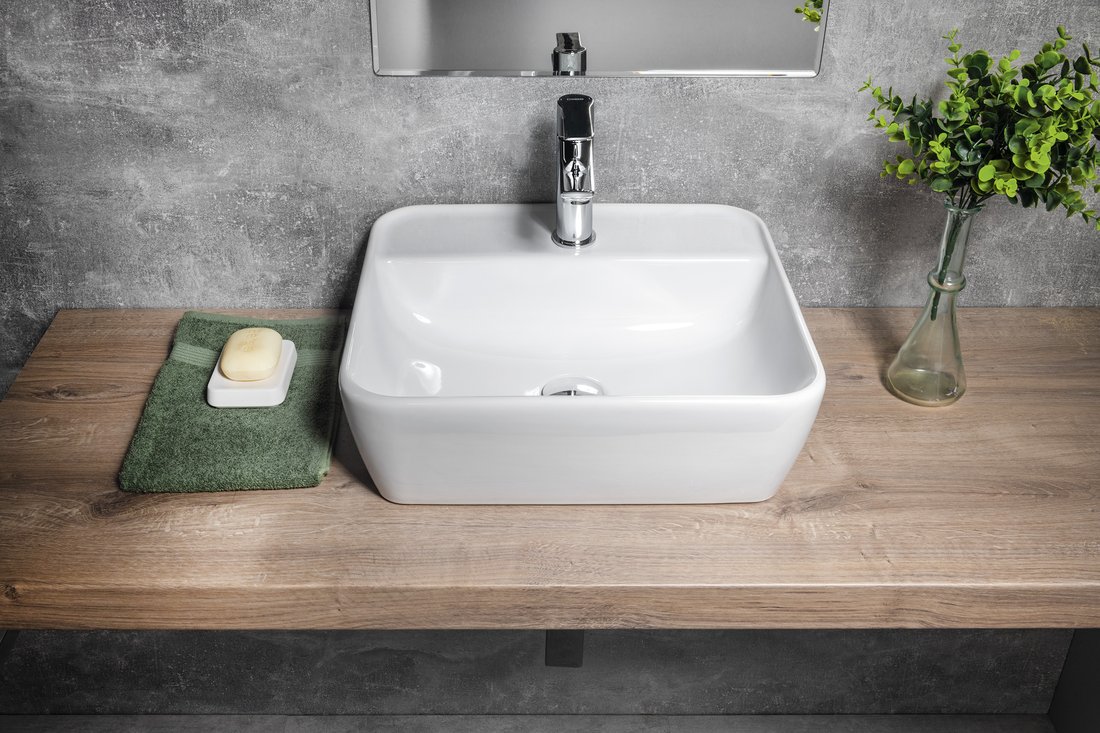 Sapho TUJE keramické umyvadlo 46x42cm, bílá TU0217