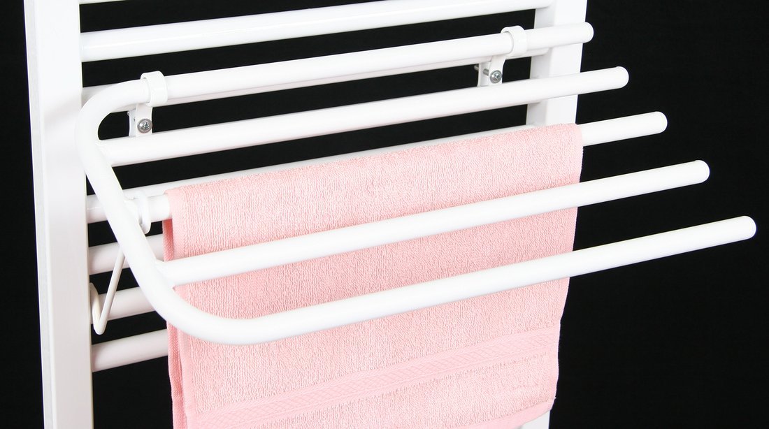 Aqualine Sušák 4 ručníků na otopná tělesa, univerzální upínání, délka 60cm, bílá 25-03-SV460