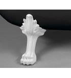 Photo: RETRO volně stojící vana 147x69,5x67,5cm, nohy bílé, černá/bílá (RAL9005)