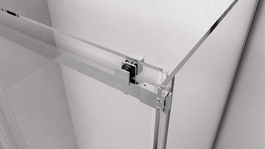 Polysan THRON SQUARE obdélníkový sprchový kout 1100x800mm, hranaté pojezdy TL1180-5002