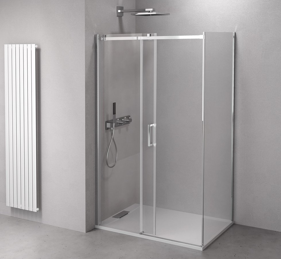 Polysan THRON SQUARE obdélníkový sprchový kout 1500x800mm, hranaté pojezdy TL1580-5002