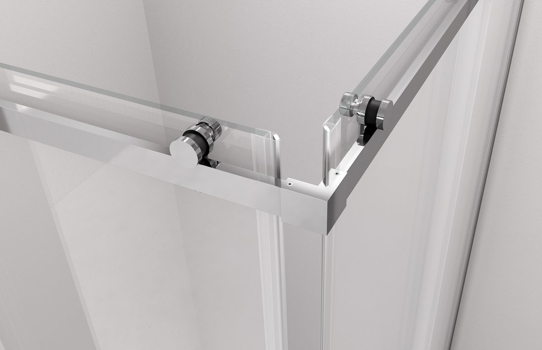 Polysan THRON ROUND čtvercový sprchový kout 900x900mm, kulaté pojezdy, rohový vstup TL2990-5005