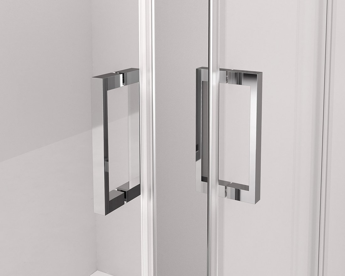 Polysan THRON ROUND čtvercový sprchový kout 900x900mm, kulaté pojezdy, rohový vstup TL2990-5005