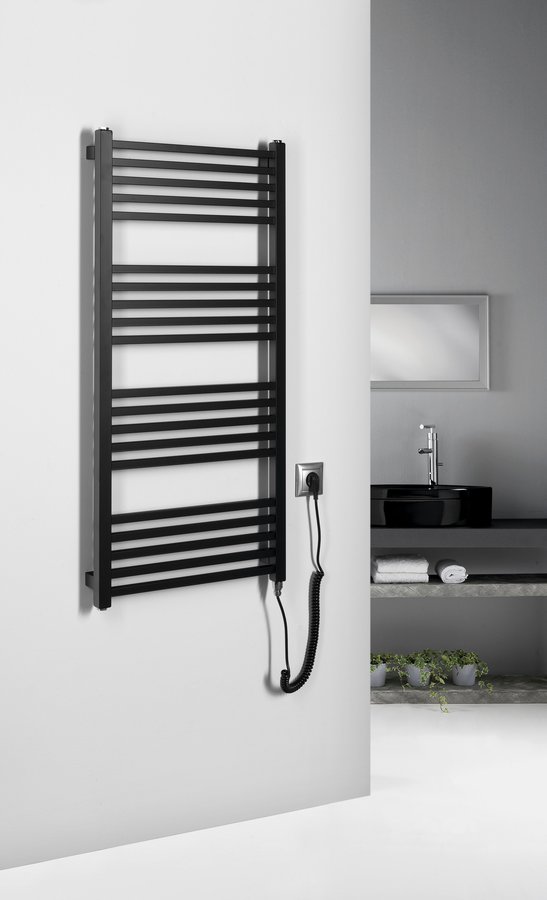 Sapho METRO-E elektrické otopné těleso rovné 500x1060 mm, 400 W, černá mat ME410B