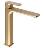 Photo: SPY high basin mixer without pop up waste, extended spout, gold matt