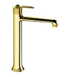 Photo: BEBÉ high basin mixer without pop up waste, extended spout, gold