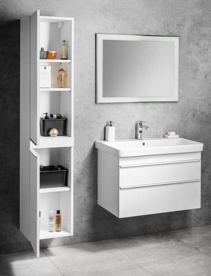 Sapho SITIA skříňka vysoká 46,7x172x32cm, 2x dvířka, levá/pravá, bílá mat SI450-3131