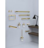 Photo: PIRENEI Tumbler Holder, frosted glass, gold