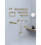 Photo: PIRENEI Double Towel Holder 350mm, gold matt