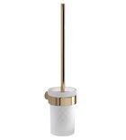 Photo: PIRENEI Wall-Hung Toilet Brush, frosted glass, gold