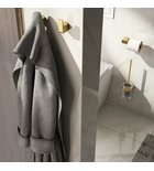 Photo: PIRENEI WC štětka závěsná, mléčné sklo, zlato mat