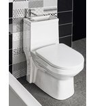 Photo: HYGIE WC kombi s umývadielkom, spodný/zadný odpad, biela