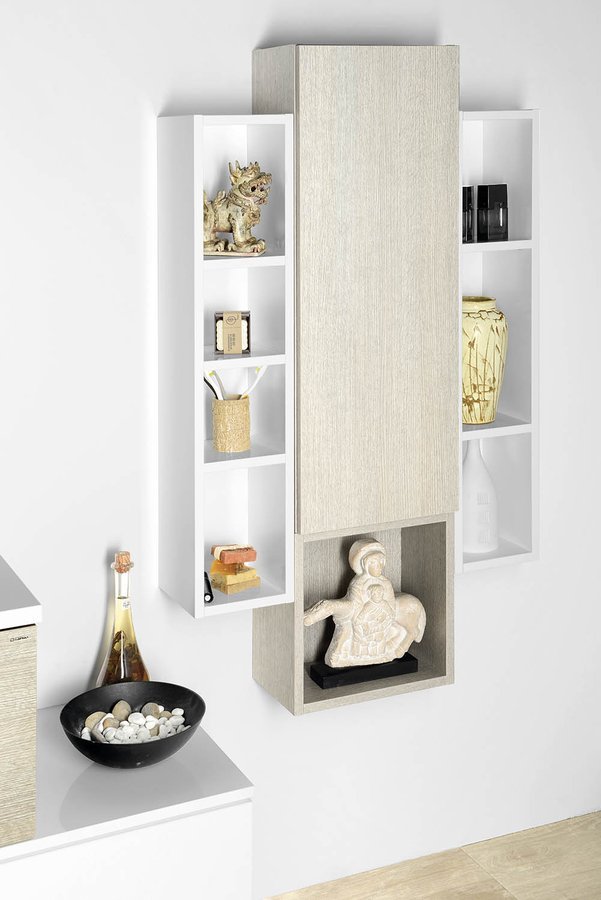 Sapho ESPACE otevřená policová skříňka 35x35x22cm, dub alabama ESC150-2222